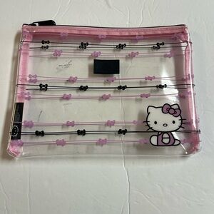 Impressions Hello Kitty Pink and Black Transparent Pouch